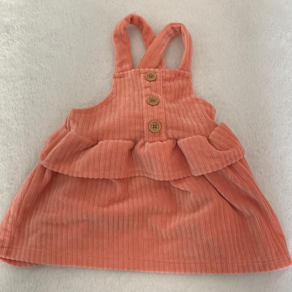Just Lizzy Fuzzy Pink Crossback Dress Baby Girl 6 Month Dress